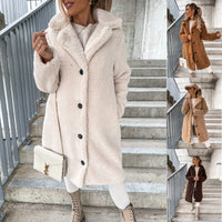 Plushy Long-sleeved Jacket Coat