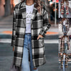 Plaid Long Coat With Pockets