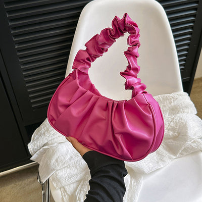 Cloud Pleated Simple Sweet Shoulder Bag