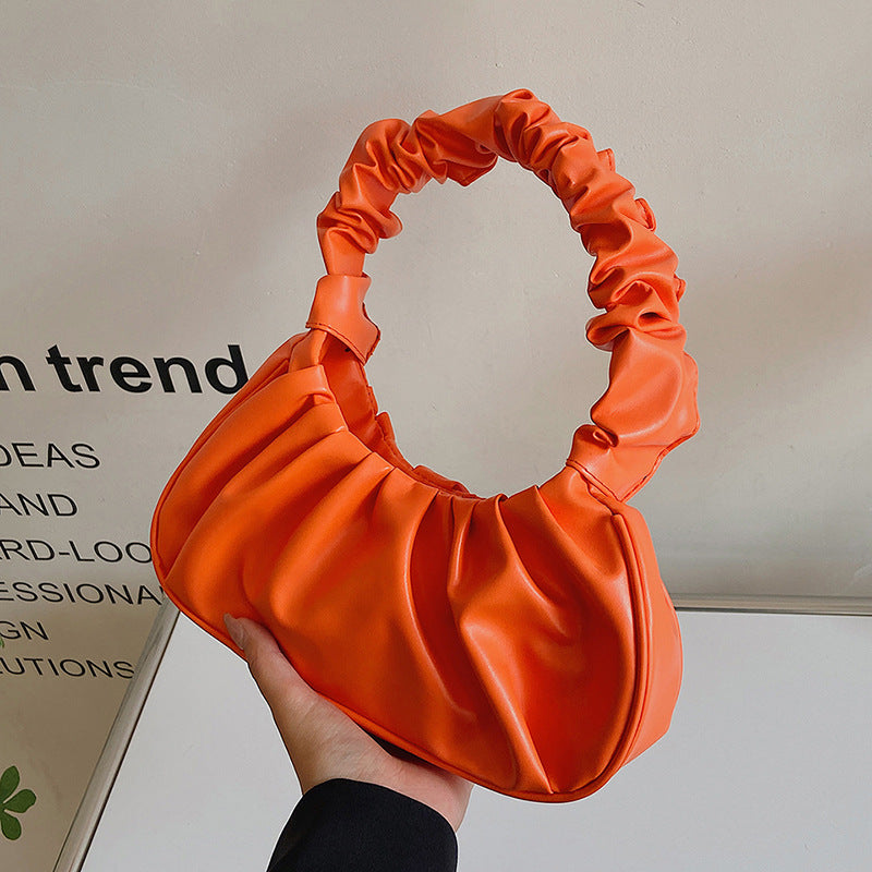 Cloud Pleated Simple Sweet Shoulder Bag
