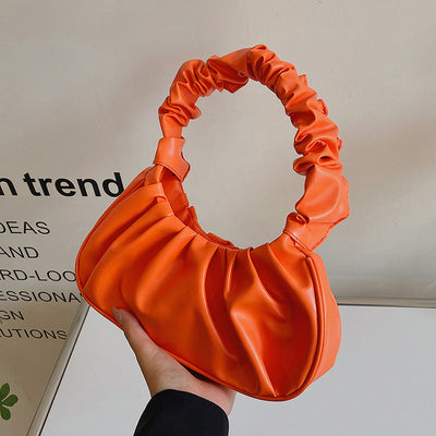 Cloud Pleated Simple Sweet Shoulder Bag