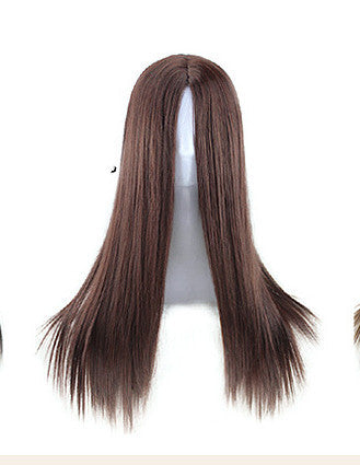 Headgear Style Split Black Long Wig