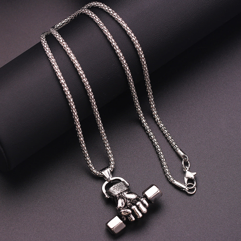 Gym Dumbbell Necklace