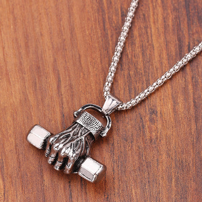 Gym Dumbbell Necklace