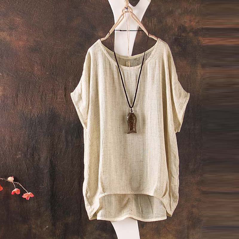 CASUAL LOOSE LINEN TOP