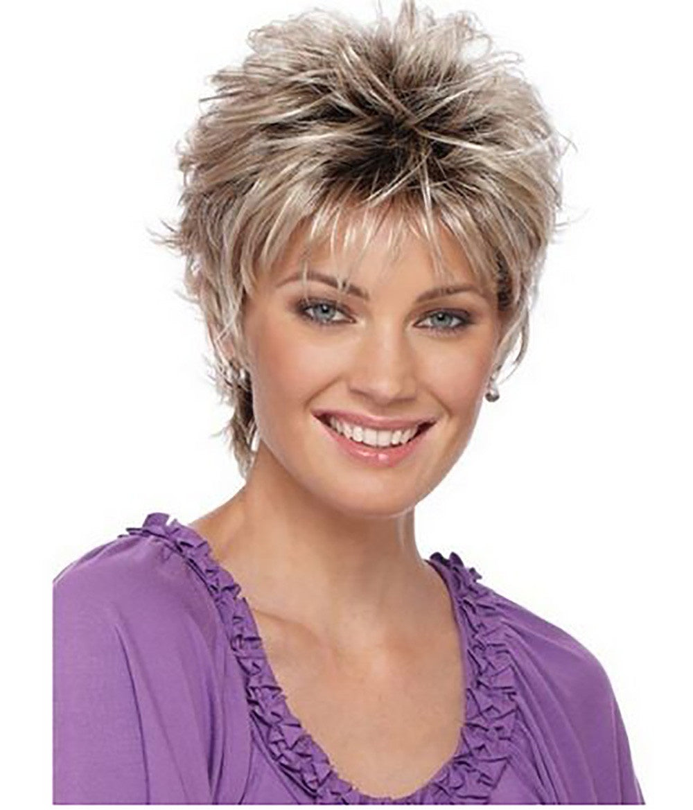 Golden Brown Melange Short Hair Wig