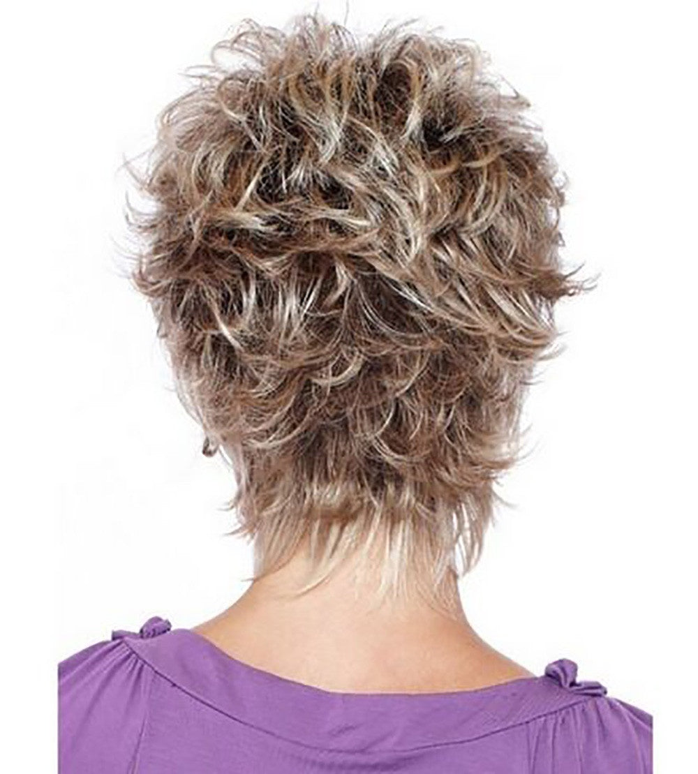 Golden Brown Melange Short Hair Wig