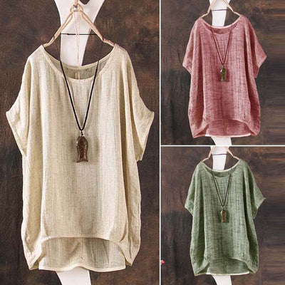 CASUAL LOOSE LINEN TOP