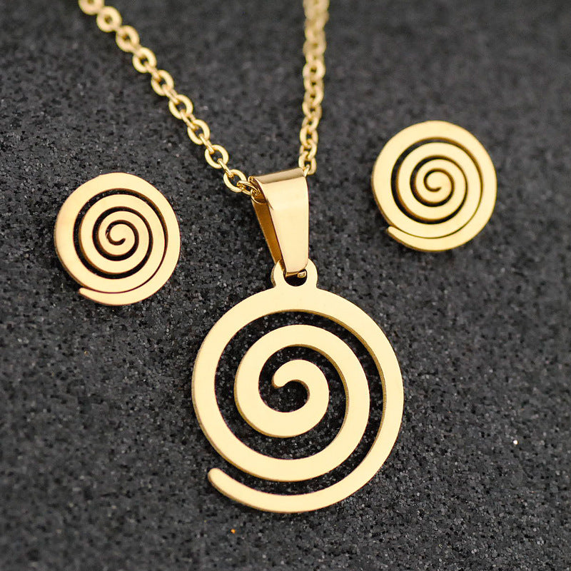 SPIRAL PIRAL PENDANT SET