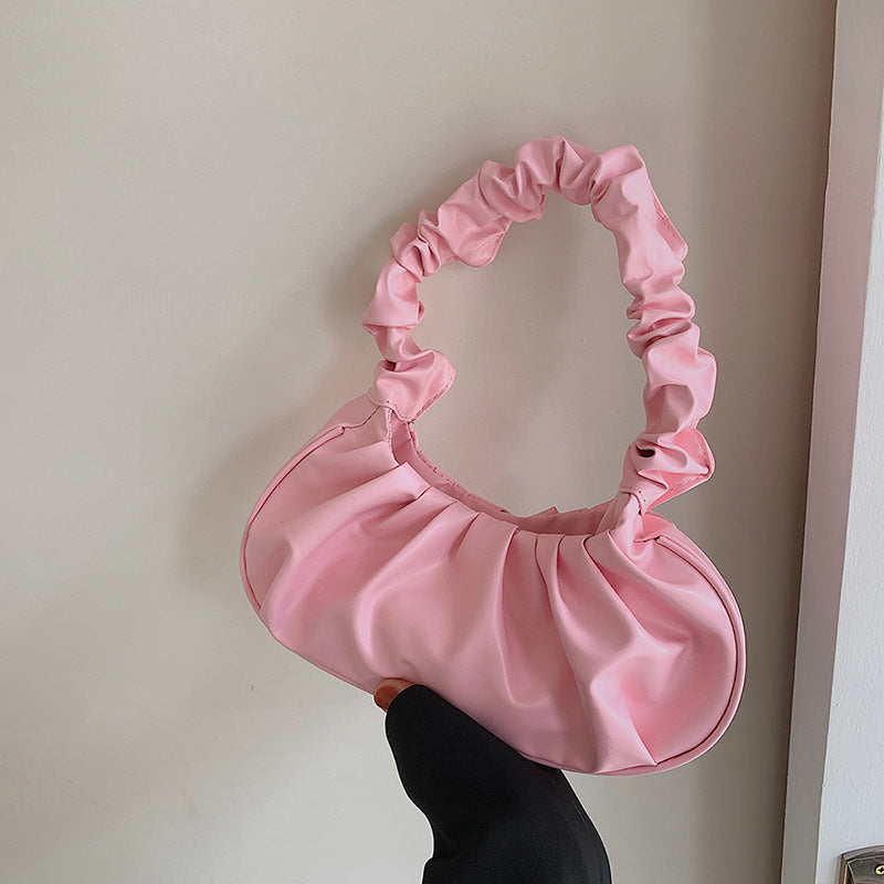 Cloud Pleated Simple Sweet Shoulder Bag