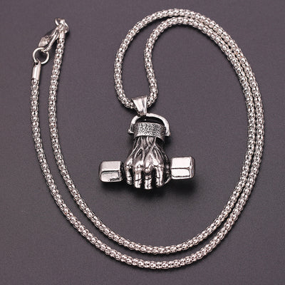 Gym Dumbbell Necklace