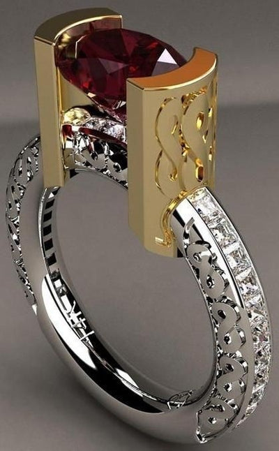 PAVE RUBY RING