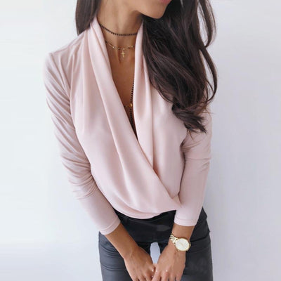Deep Fuller V-Neck Shirt Top