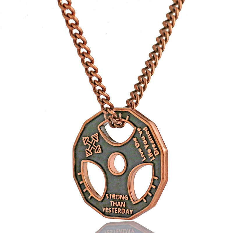 Sports Barbell Necklace