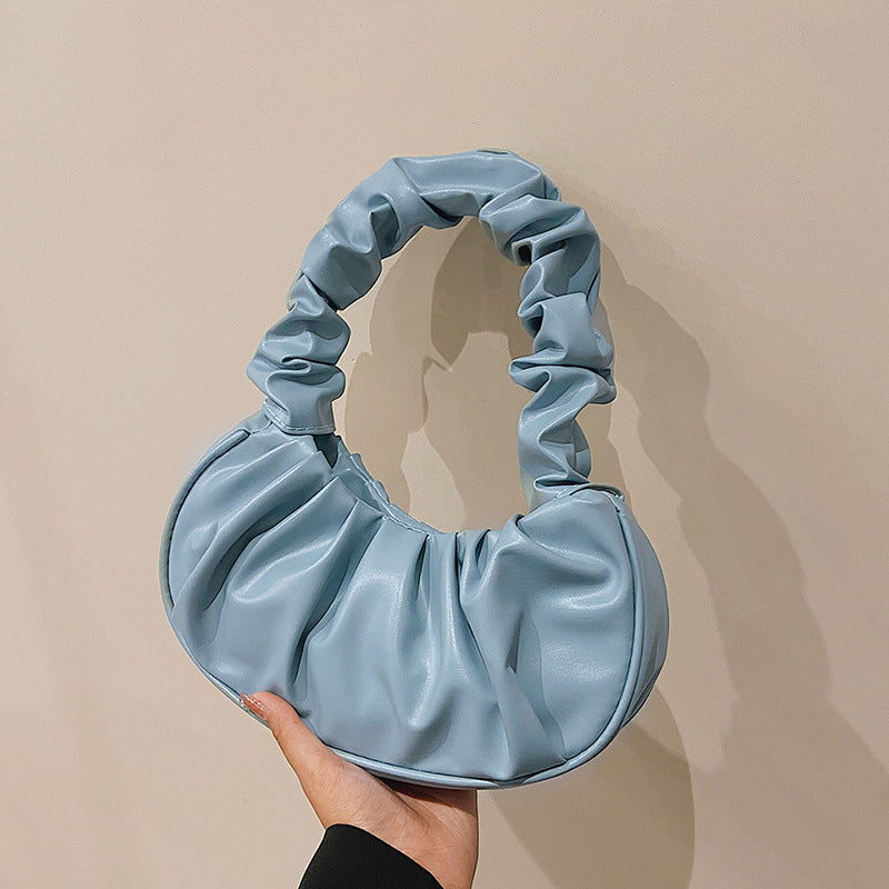 Cloud Pleated Simple Sweet Shoulder Bag