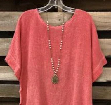CASUAL LOOSE LINEN TOP