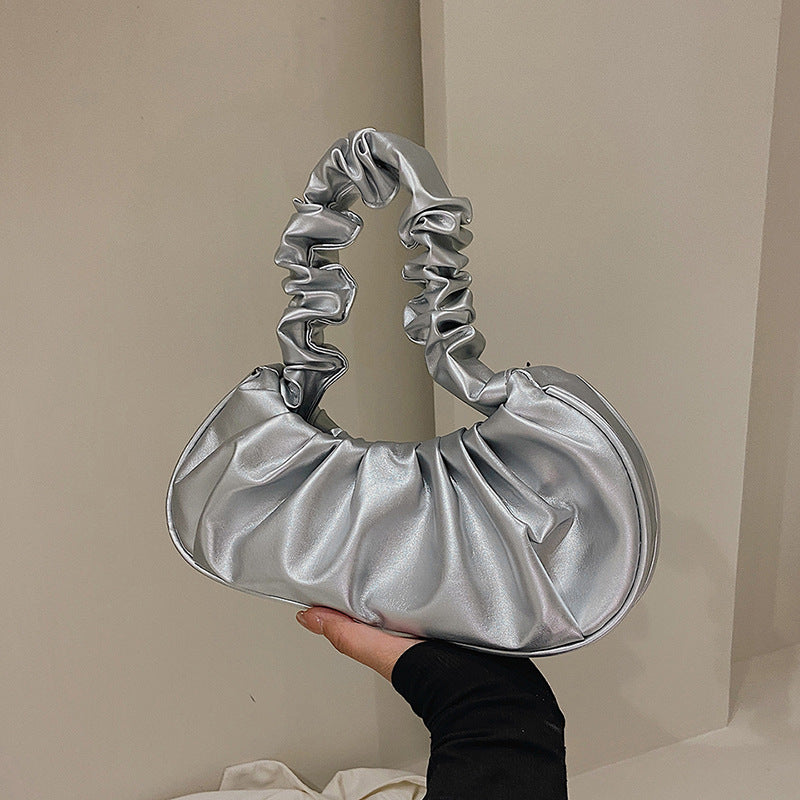Cloud Pleated Simple Sweet Shoulder Bag