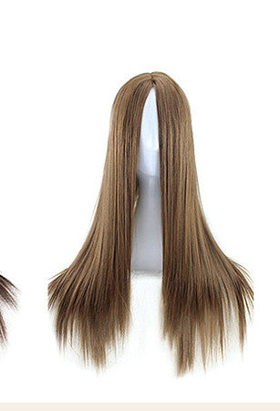 Headgear Style Split Black Long Wig