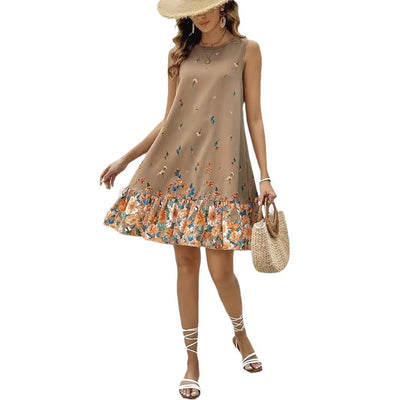 Positioning Print Dress