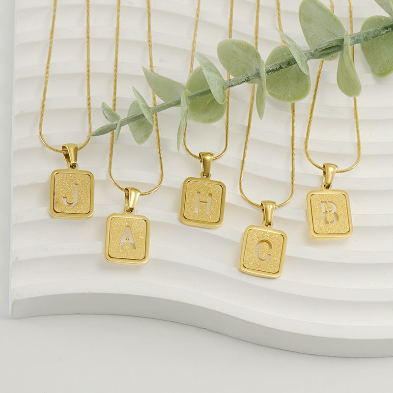 Alphabet Hollow Out Necklace