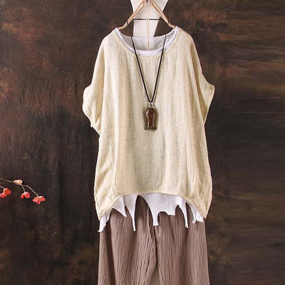 CASUAL LOOSE LINEN TOP