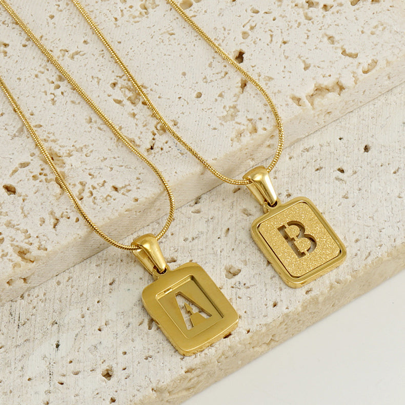 Alphabet Hollow Out Necklace