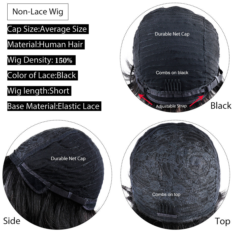 Button Net Hair Cover Wig