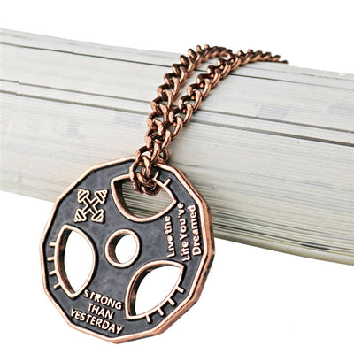 Sports Barbell Necklace