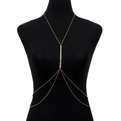 Temperament Chest Crystal Body Chain