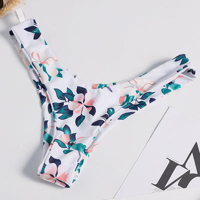 Blue Flower backless swimwear