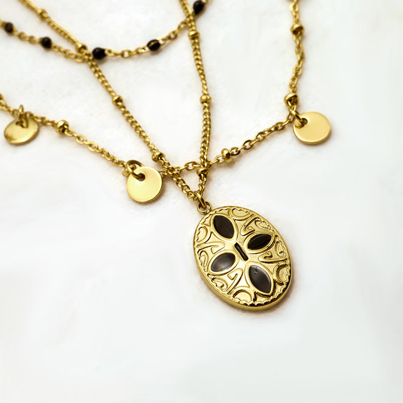 Drippone Oval  Necklace