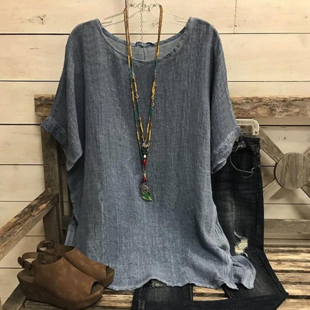 CASUAL LOOSE LINEN TOP