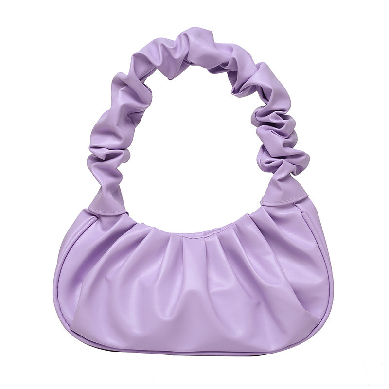 Cloud Pleated Simple Sweet Shoulder Bag