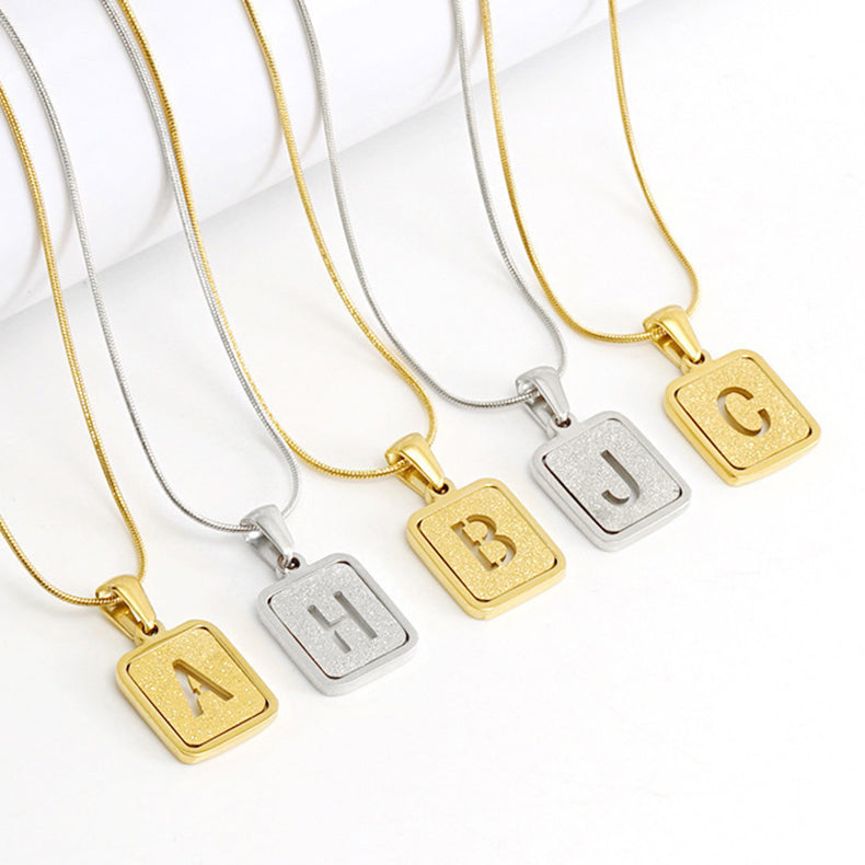 Alphabet Hollow Out Necklace