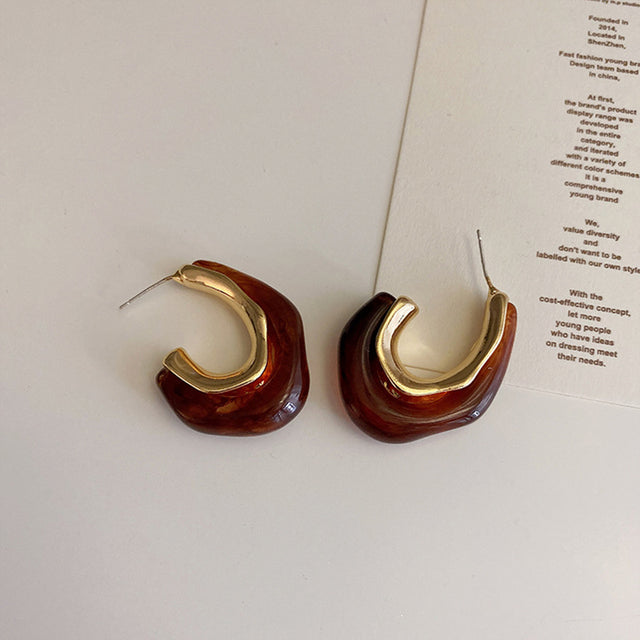 Resin Hoop Earrings