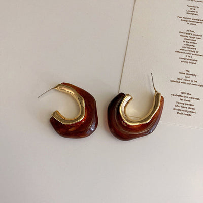Resin Hoop Earrings