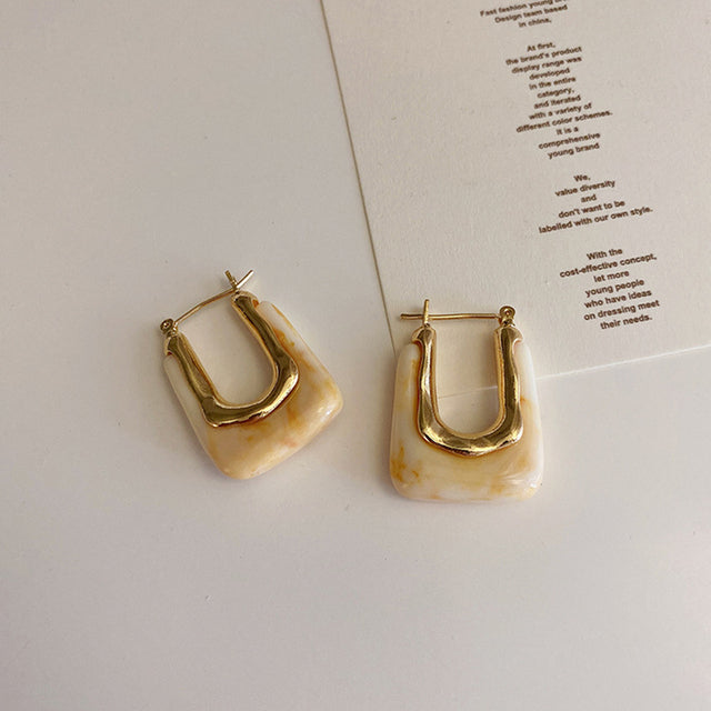 Resin Hoop Earrings