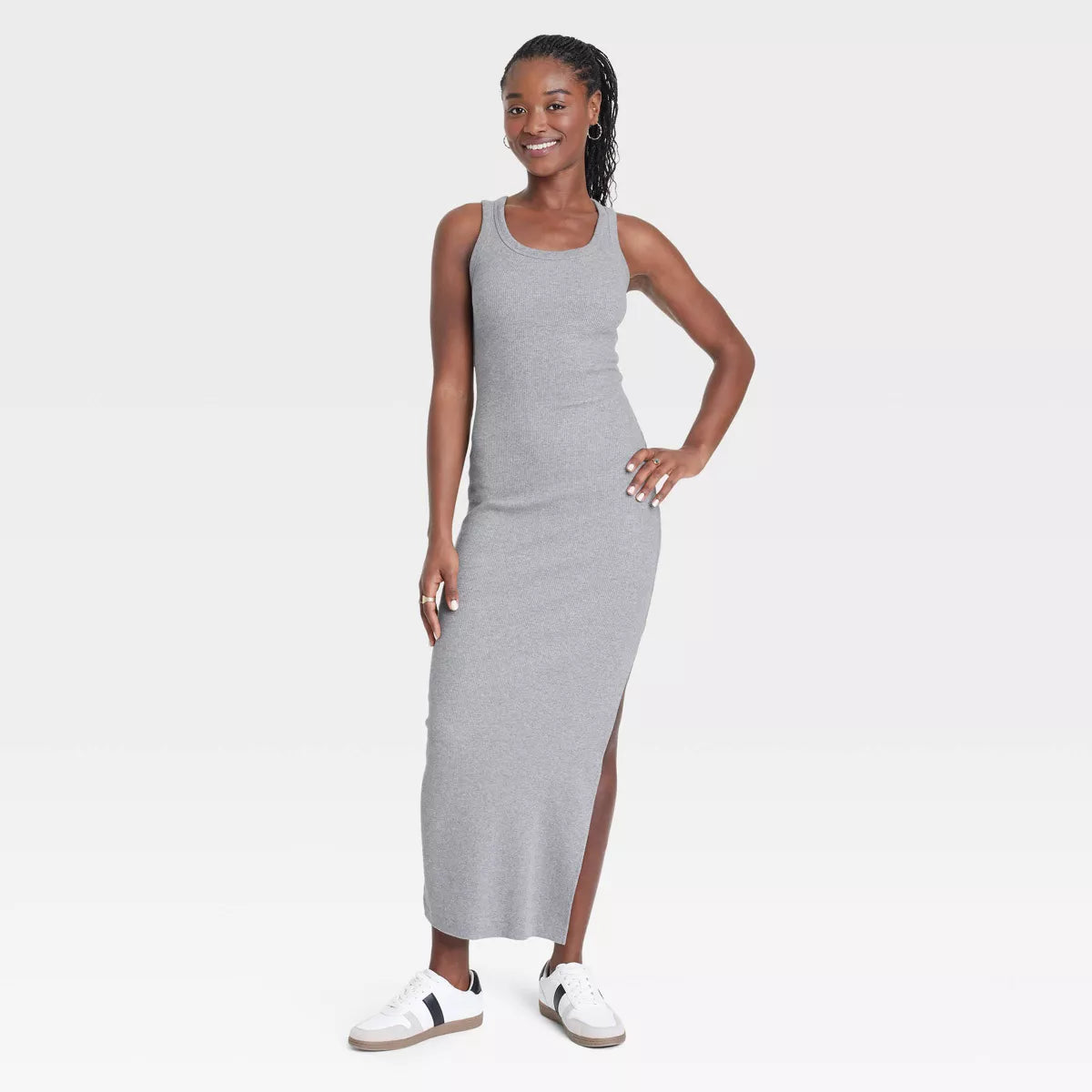 Women's Rib-Knit Maxi Bodycon Dress