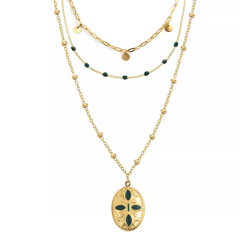 Drippone Oval  Necklace