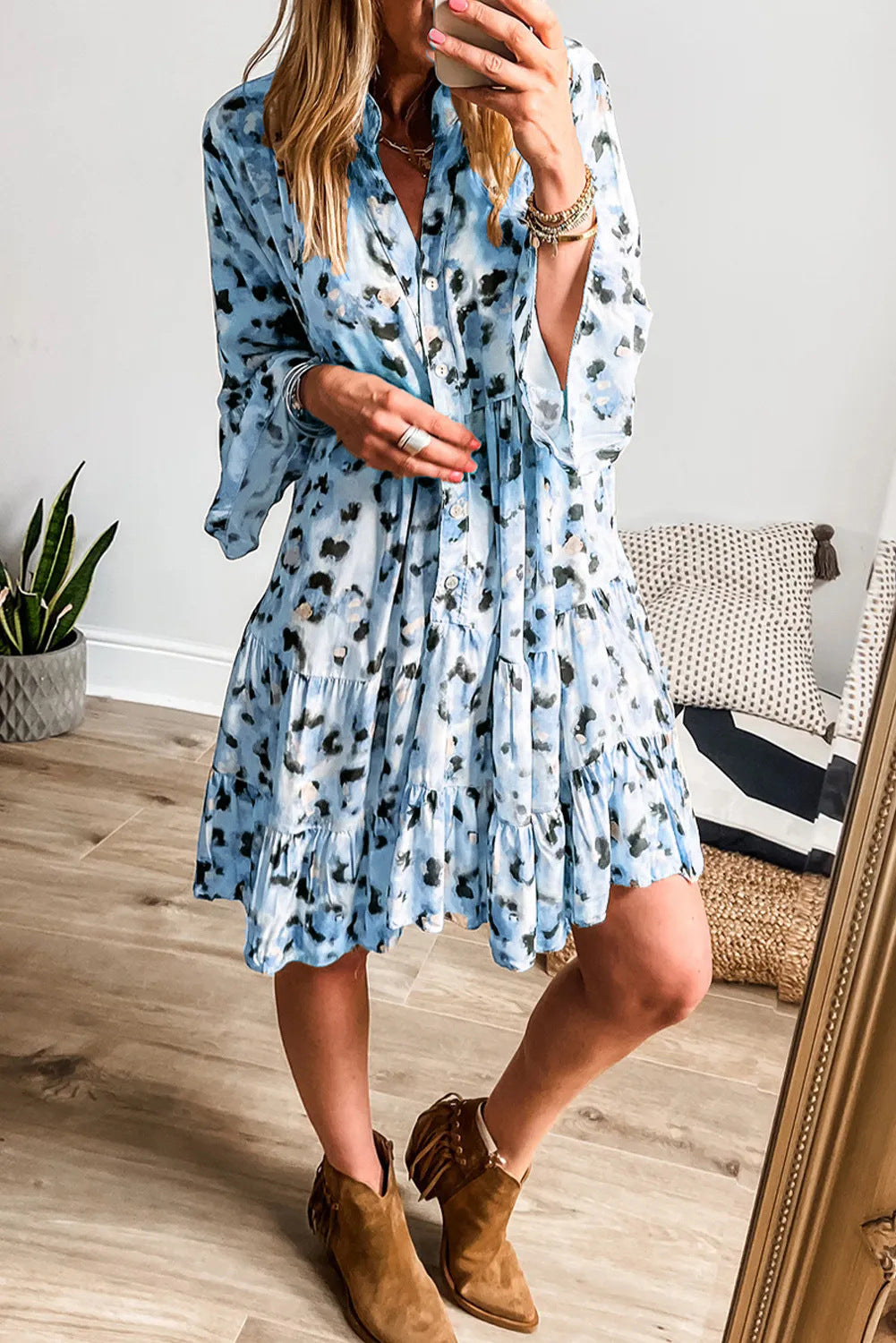 Loose Cool Button Dress