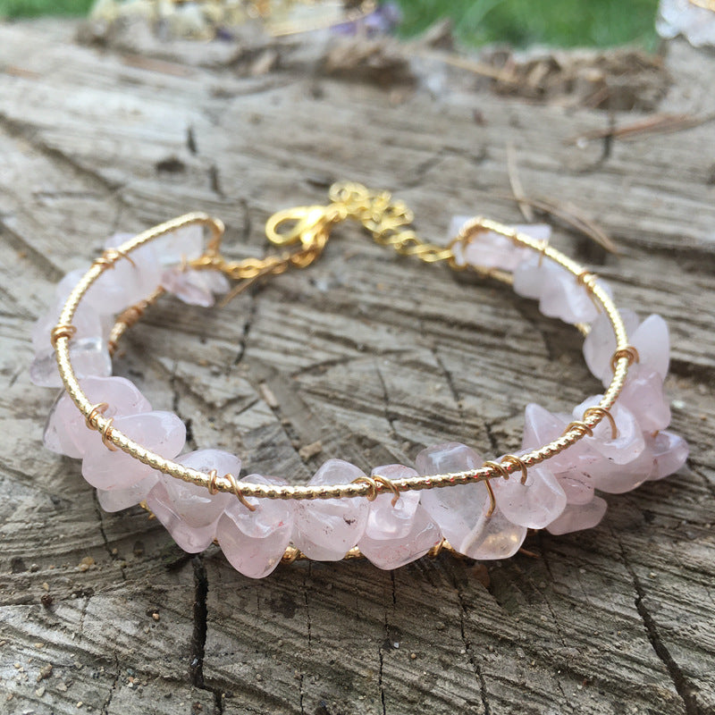 Crystal Stenem Beads Bracelet