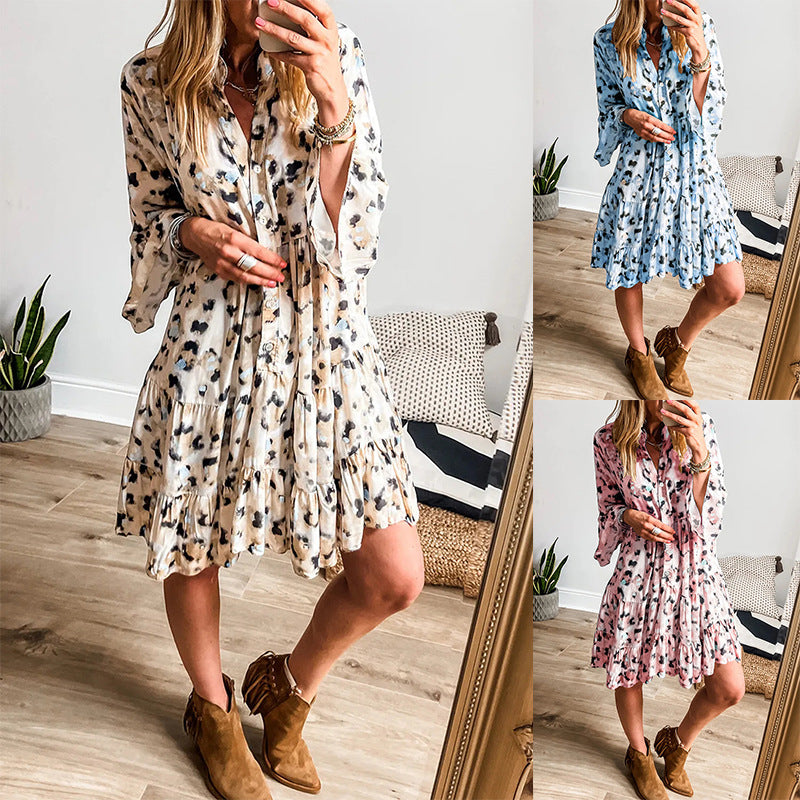 Loose Cool Button Dress