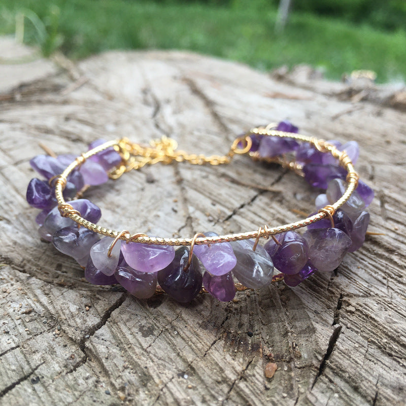Crystal Stenem Beads Bracelet