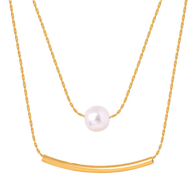 Shell Pearls Double-layer Necklace