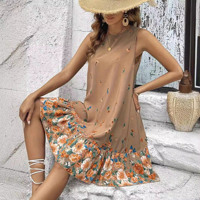 Positioning Print Dress