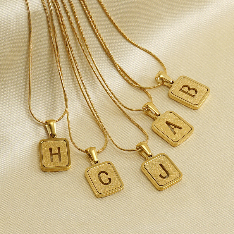 Alphabet Hollow Out Necklace