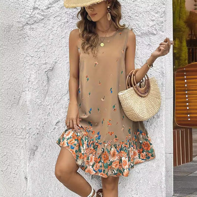Positioning Print Dress