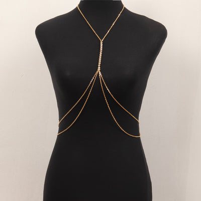 Temperament Chest Crystal Body Chain