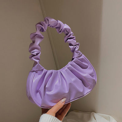 Cloud Pleated Simple Sweet Shoulder Bag