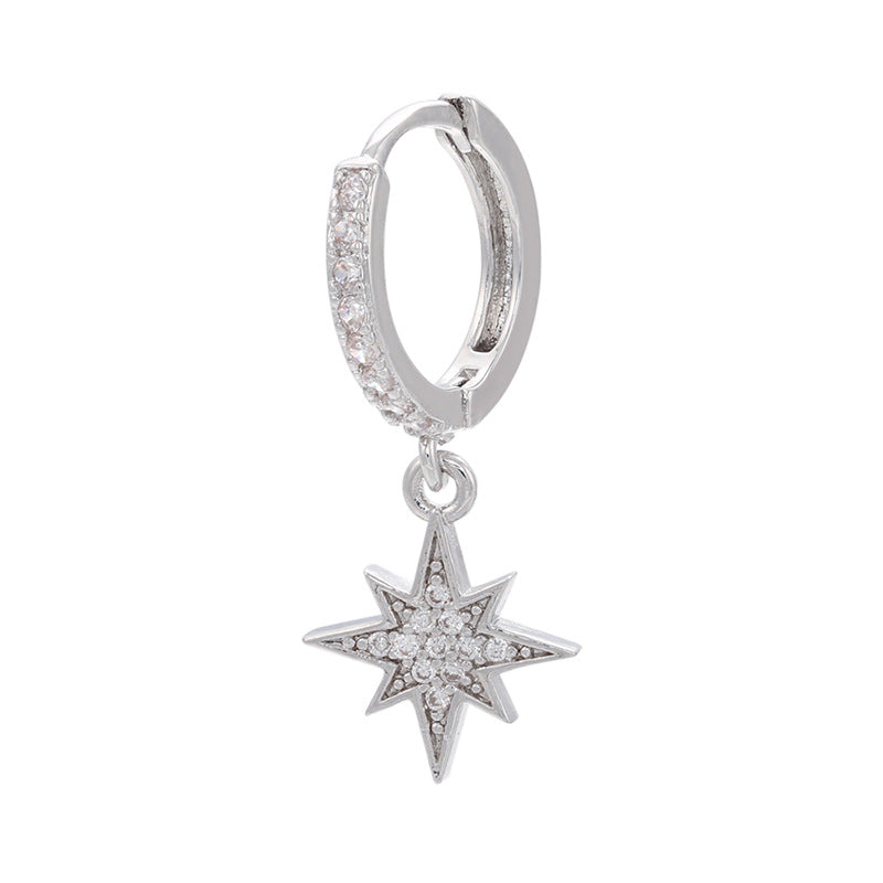 Star Leaf Key Earrings